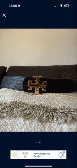 Tory Burch Black Leather Belt