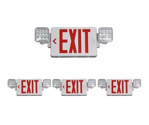 Red Exit Sign with Emergency Lights, LED Emergency Exit Light with Battery Backup, UL Listed, AC 120/277V