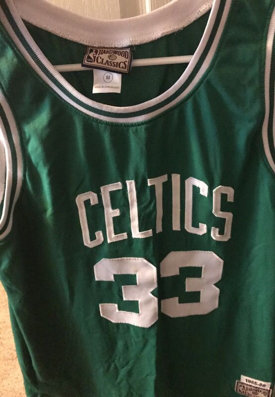 Throwback authentic Larry Bird jersey