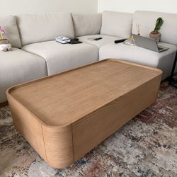 Mathis Warm Blonde Floating Block Coffee Table