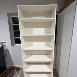 IKEA Billy Bookcase White. 32”W x 11”D x 80”H