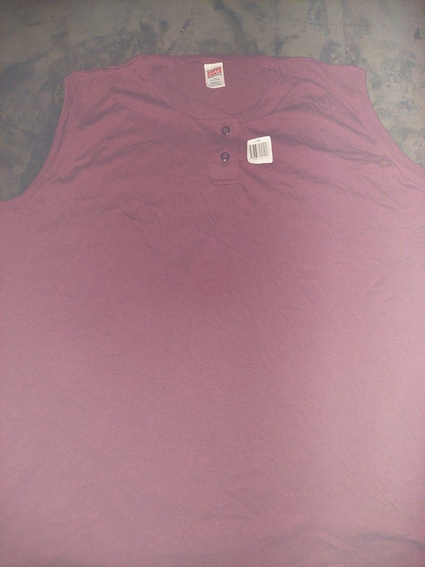 Men's 2XL Burgundy Sleeveless T-Shirt