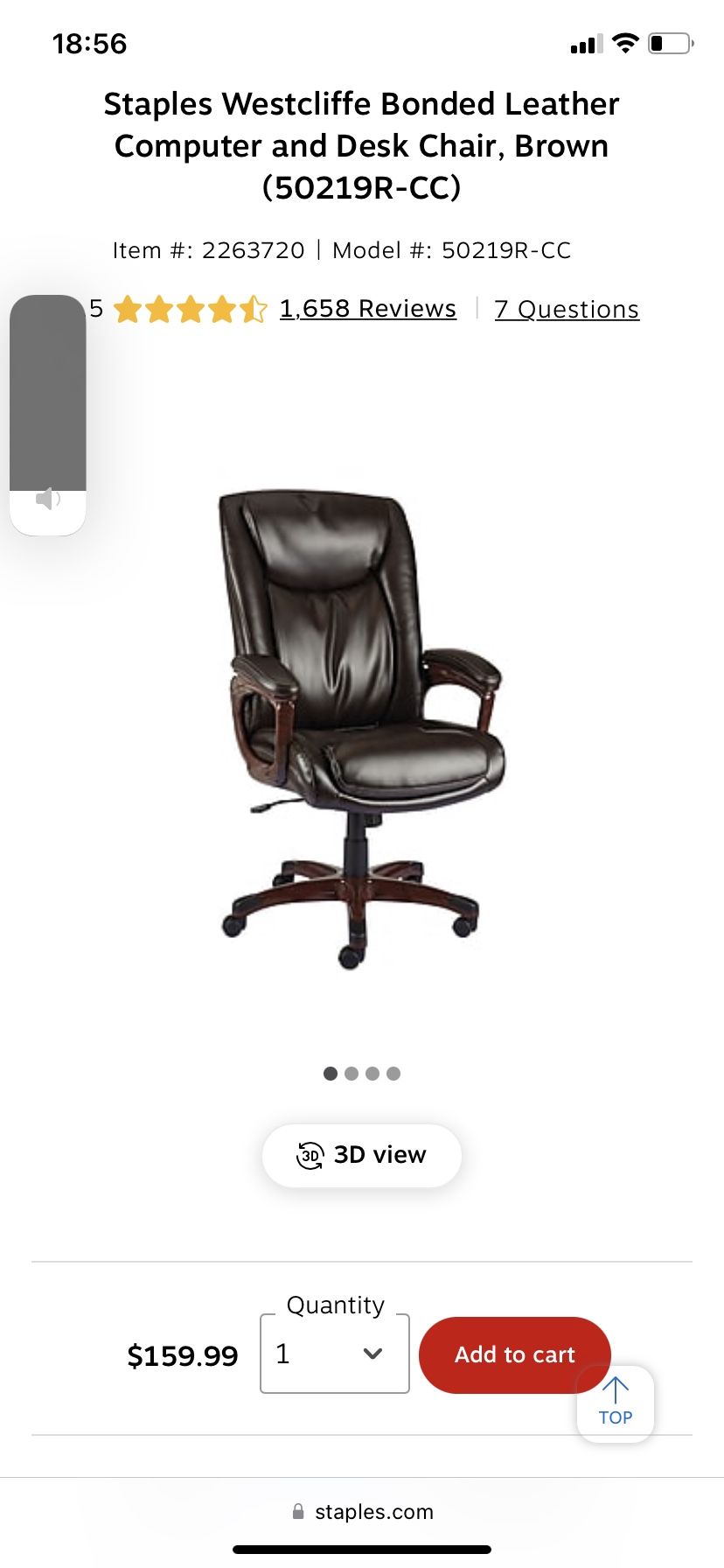 Staples westcliffe bonded leather chair hot sale