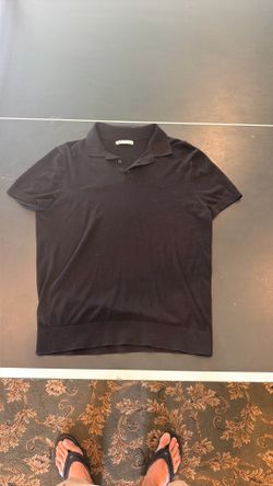 black polo shirt