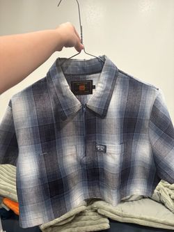 FB county cropped checkered  shirt