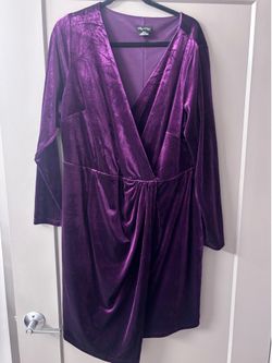Purple Velvet Dress