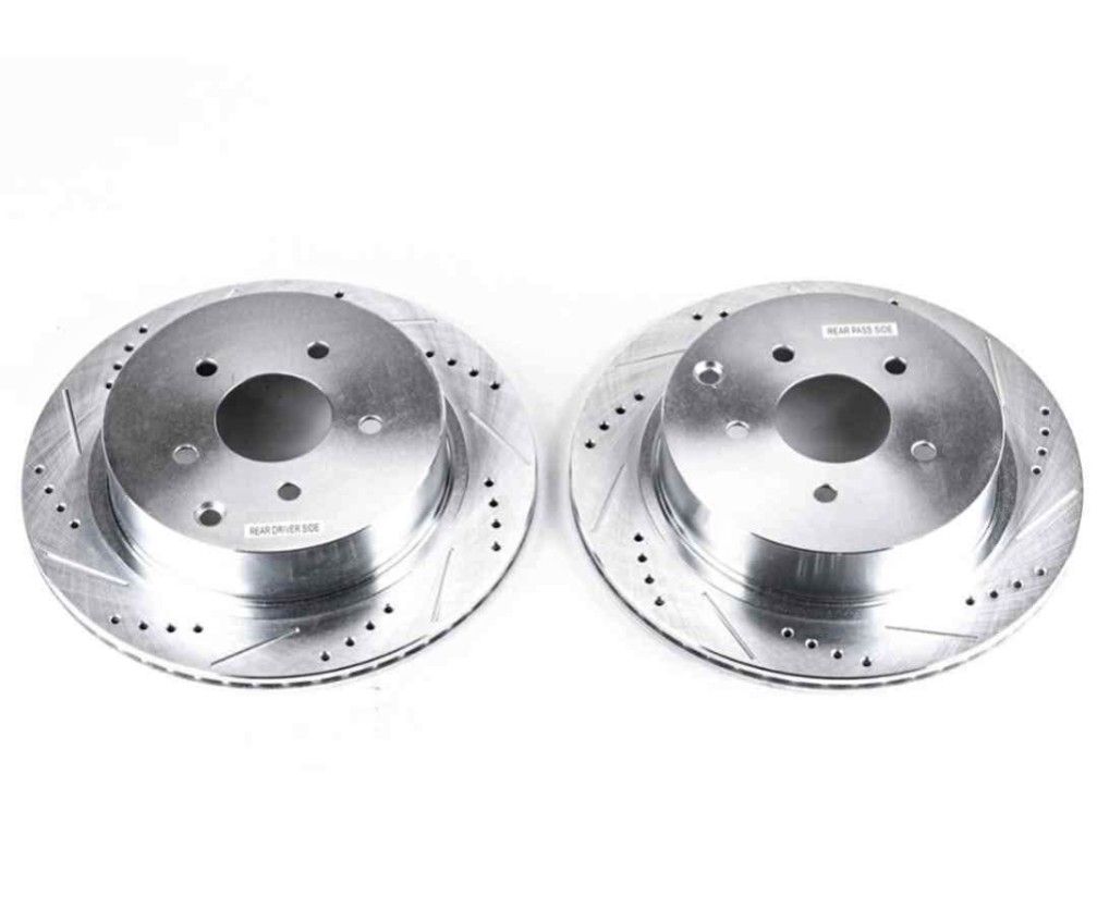 New JBR981XPR Powerstop 2-Wheel Set Brake Discs Rear for Nissan Murano INFINITI Q50 (3474)