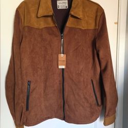 Men's vegan suede Western jacket xl