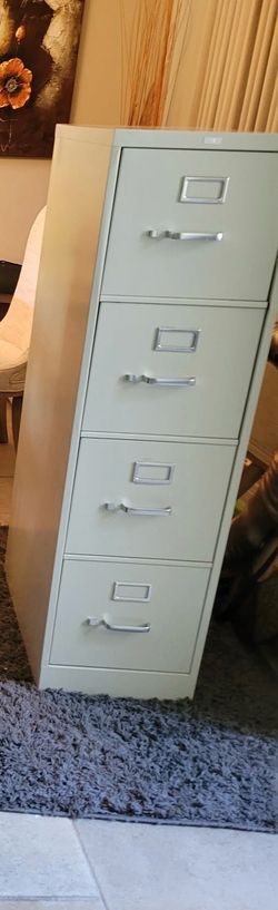 5 drawer metal file cabinet and office desk