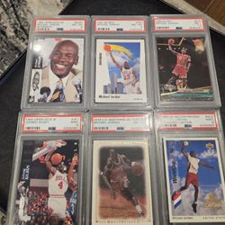 Michael Jordan Psa Lot Of 6 Cards 
