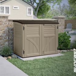 2 ft. 8 in. x 4 ft. 5 in. x 3 ft. 9.5 in. Resin Horizontal Storage Shed