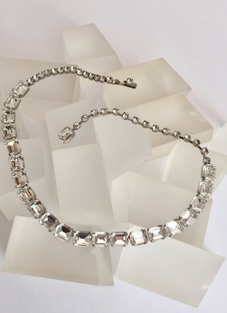 Weiss Emerald Cut Necklace 