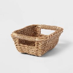 Braided Seagrass Tapered Bins—Set of 2