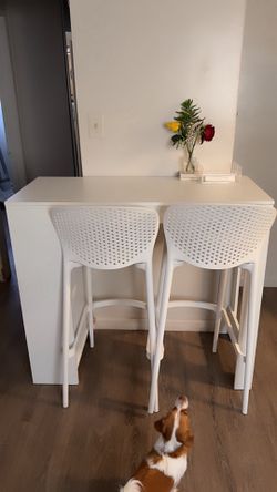 White High Table 3 Piece Set
