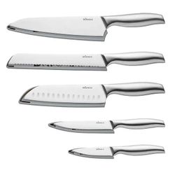 NEW - Skandia 5-piece Stainless Steel Cutlery Set with Blade Guards - Retail $24