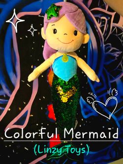 Purple Mermaid Plushie Linzy Toys / Doll / Stuffy