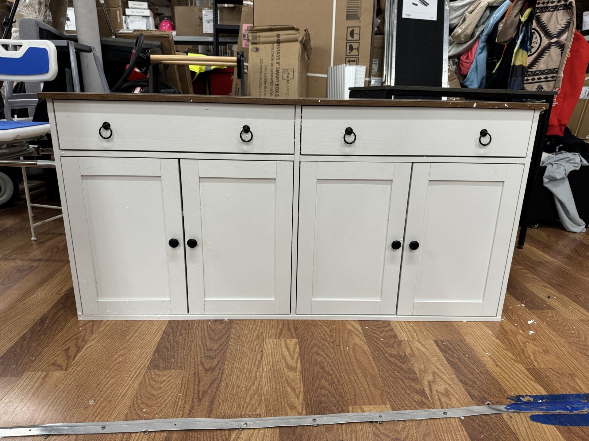 Farmhouse Buffet Cabinet with Storage, 55”