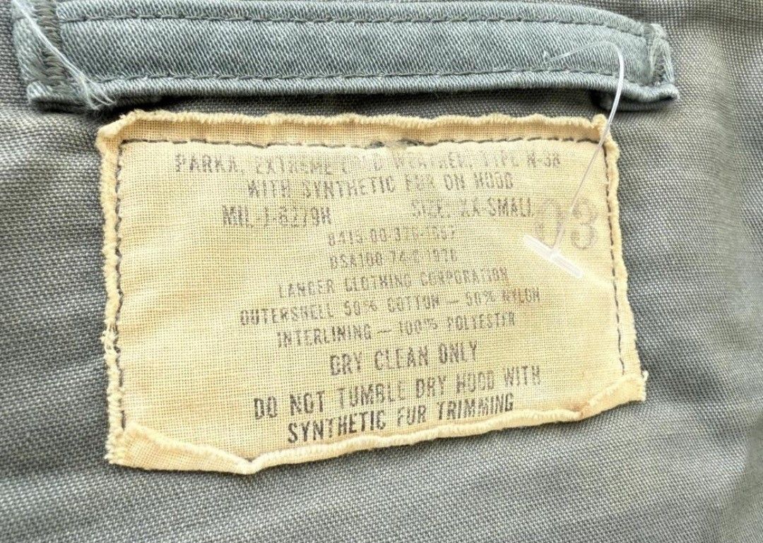 Vietnam War N-3B Snorkel Extreme Cold Parka