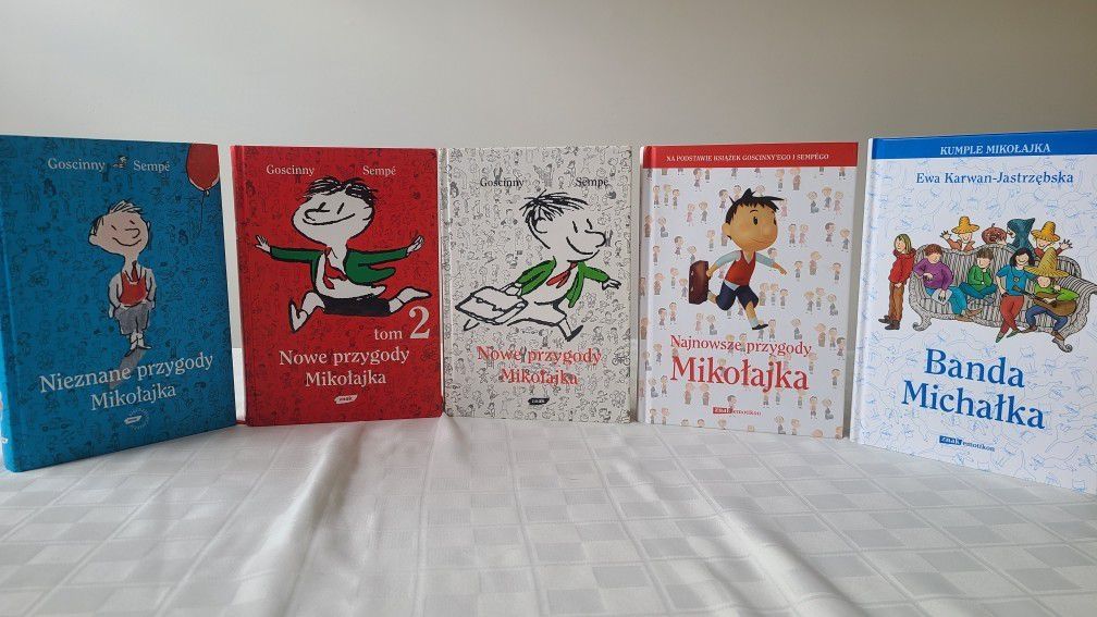 5 Books in Polish for Teenagers, Przygody Mikołajka, Rene Goscinny, Jean-Jacques Sempe, Barbara Grzegorzeska, Ewa Karwan- Jastrzębska,