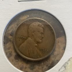 1917 Wheat Penny Error Missing O