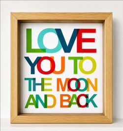 Love You to the Moon and Back Framed Wall Art