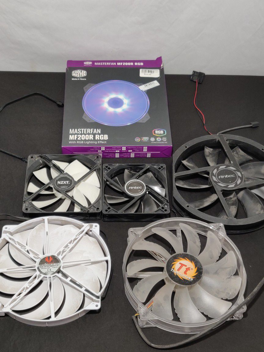 Computer gaming PC case fan lot of 6