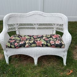 Wicker Outdoor Bench