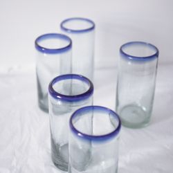 Handblown Glasses Set Of 5