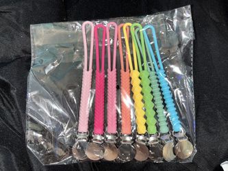 8pc silicone pacifier clips