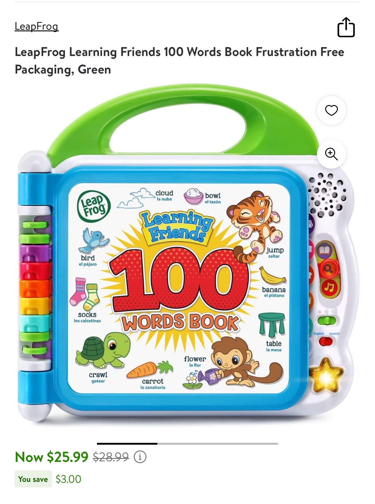 Leap Frog 100 Words Book