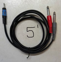 1/8" to Double 1/4" (L and R) (5 Feet)