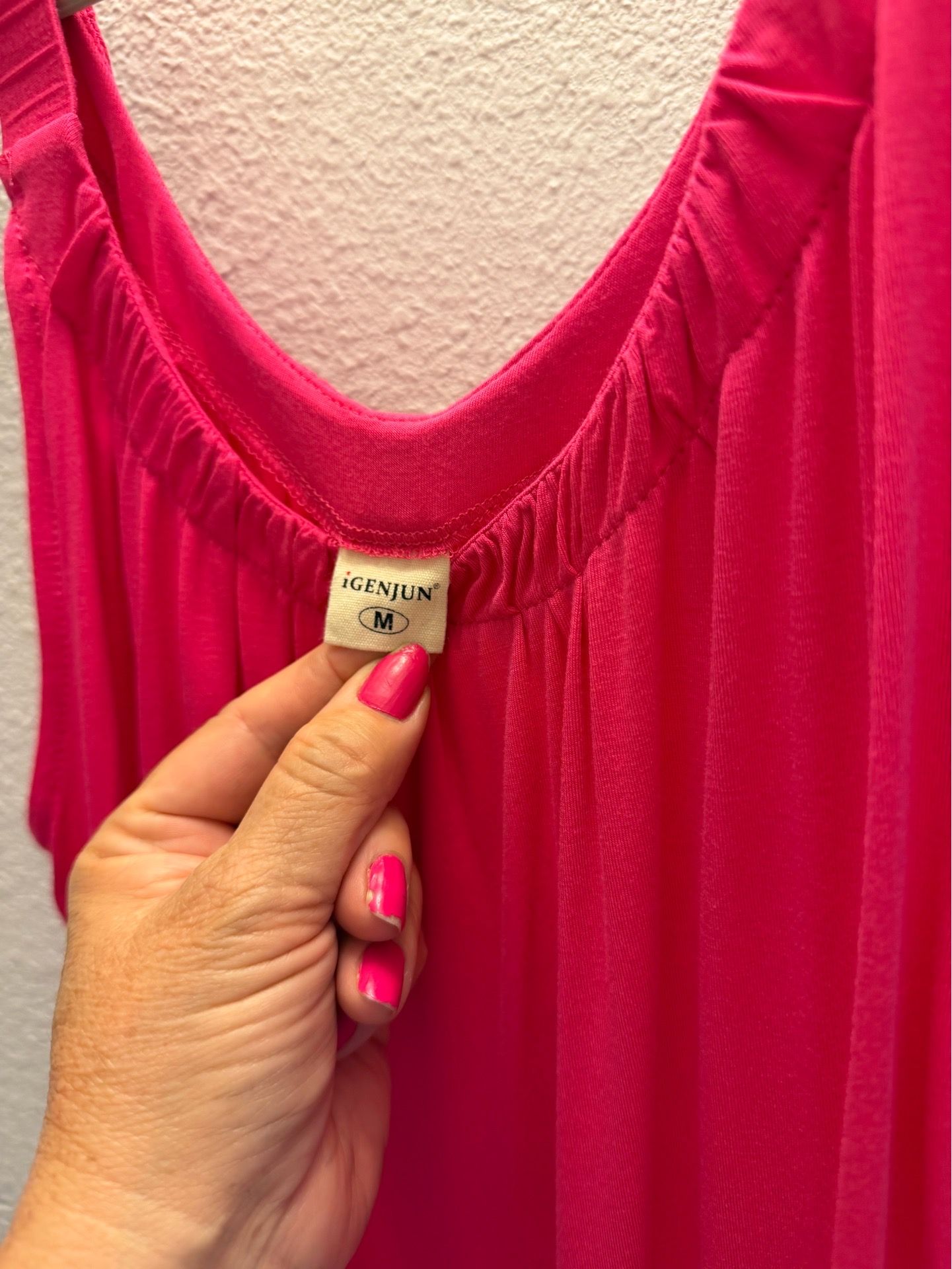 Pink flowy tank top dress