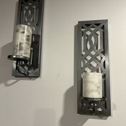 Candle Holders With Electric Candles 
