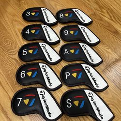 [MAGNETIC] Taylormade Iron Head Cover 10 Pcs 3-P, A, S (Colored Logo)