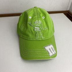 Rare Chase Authentics NASCAR M&M Jewel Sequins Studded Green Strapback Hat Cap