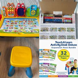 CHEAP! BUY NOW! VTech Touch and Learn Activity Desk Deluxe + Expansion Pack!!!