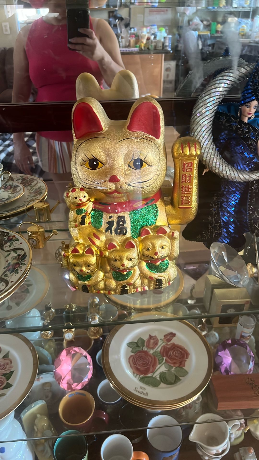 Gold Cat Lucky Statue