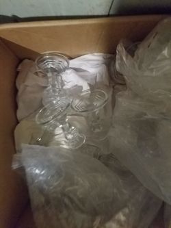 12 crystal candle holders