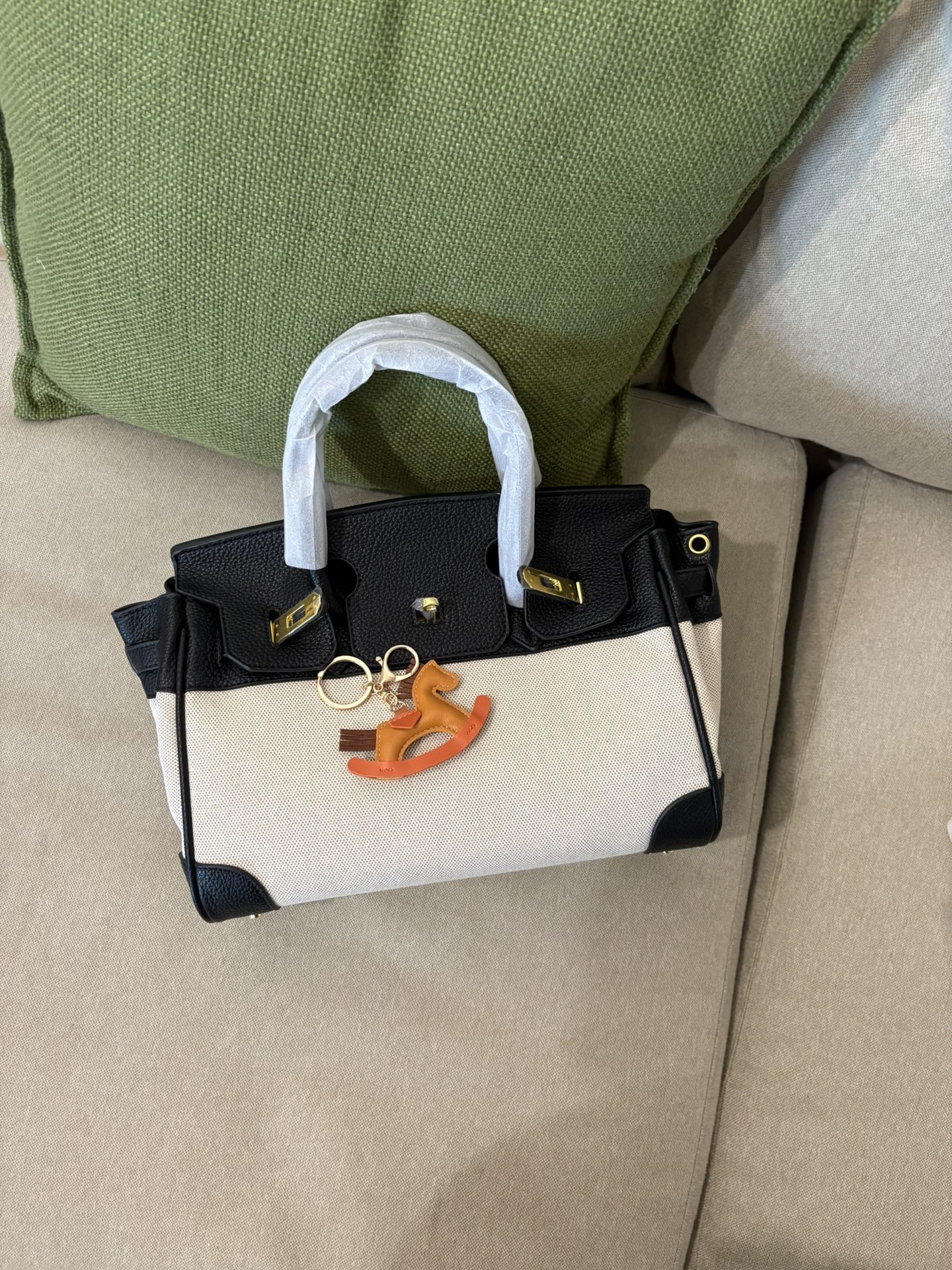 Brand new Classic Splicing Canvas Second Generation Bag Single Shoulder Diagonal Cross Handheld Women's Bag