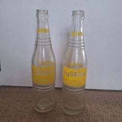 PAIR OF RETRO NUGRAPE SODA BOTTLES