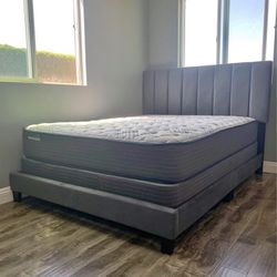 Queen Size Bed Frame With Mattress