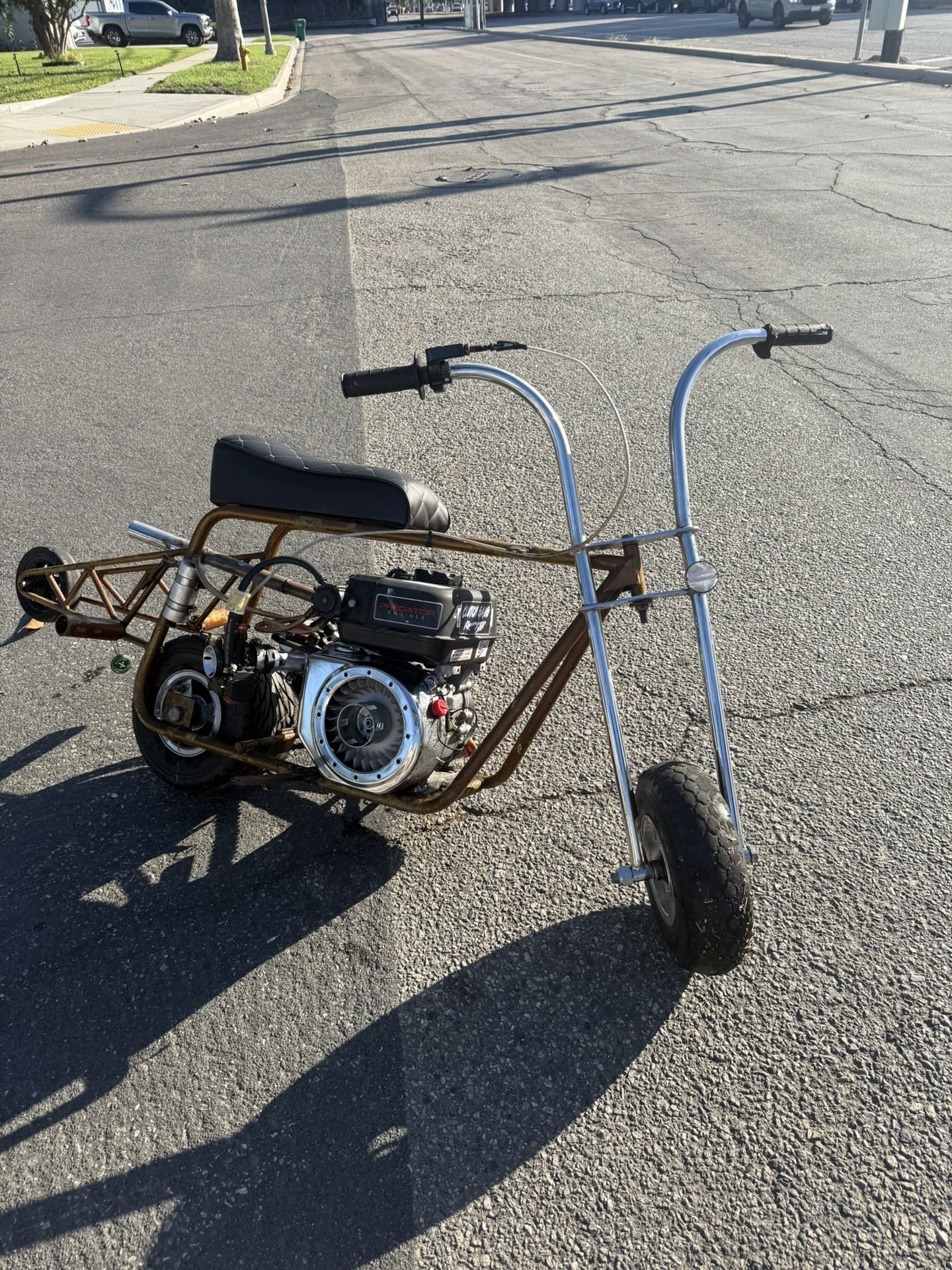 Mini Bike 212 Wheelie Bar Chrome J Bars