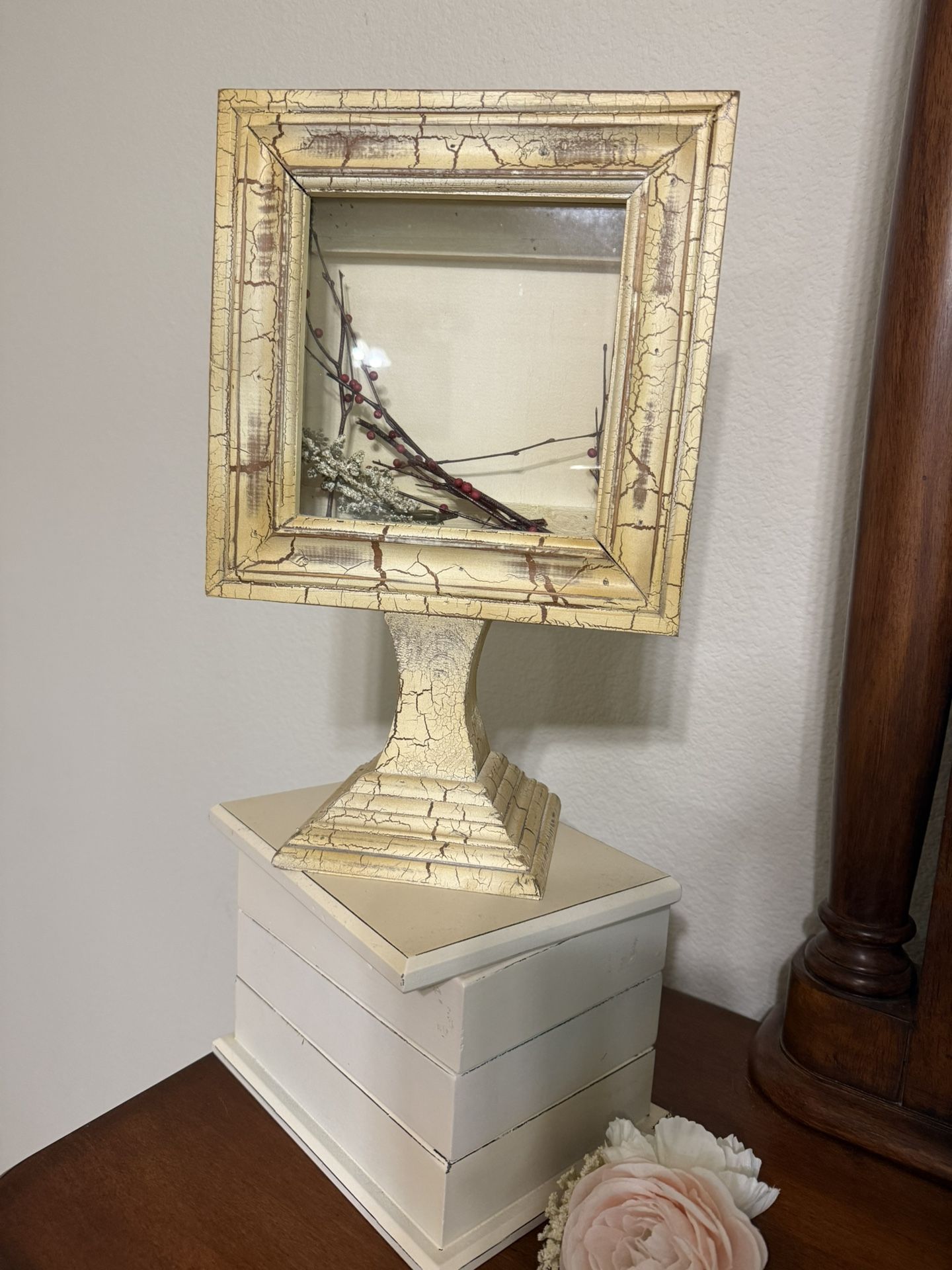 Rustic Picture Frame And Jewelry Box