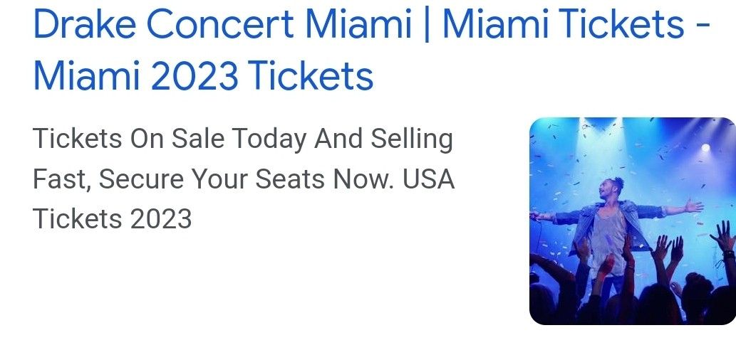 2 Tickets For Drake Concert