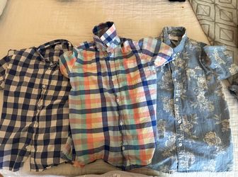 Size 10/12 Lot of 3 Boys Button-Down Shirts