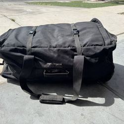 Black Duffle Bag With Wheels (Deployment Bag)