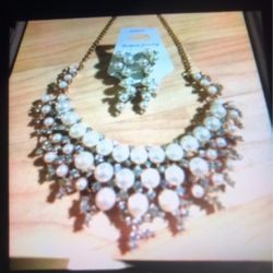Pearls Necklace  /  Earring