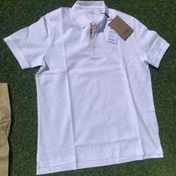 White Classic Burberry Polo 