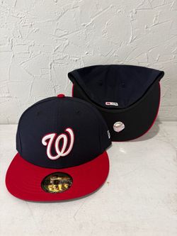 MLB  new era Washington nationals classic onfield hats navy blue Red 59fifty fitted hats size 6 7/8, size 7 and 7 1/8