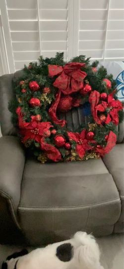 Large Decorated Christmas Wreath